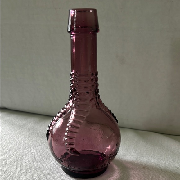 Vintage Ball and Claw Bitters Bottle, Purple Amethyst with Cork, 6-1/4 inches - Picture 1 of 4